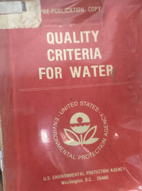 Image of Quality Criteria For Water